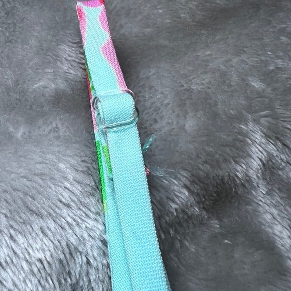 Bo Bel Dress Womens Small Aqua Blue Floral Bow Back Sleeveless Fit Flare Summer - Picture 8 of 16